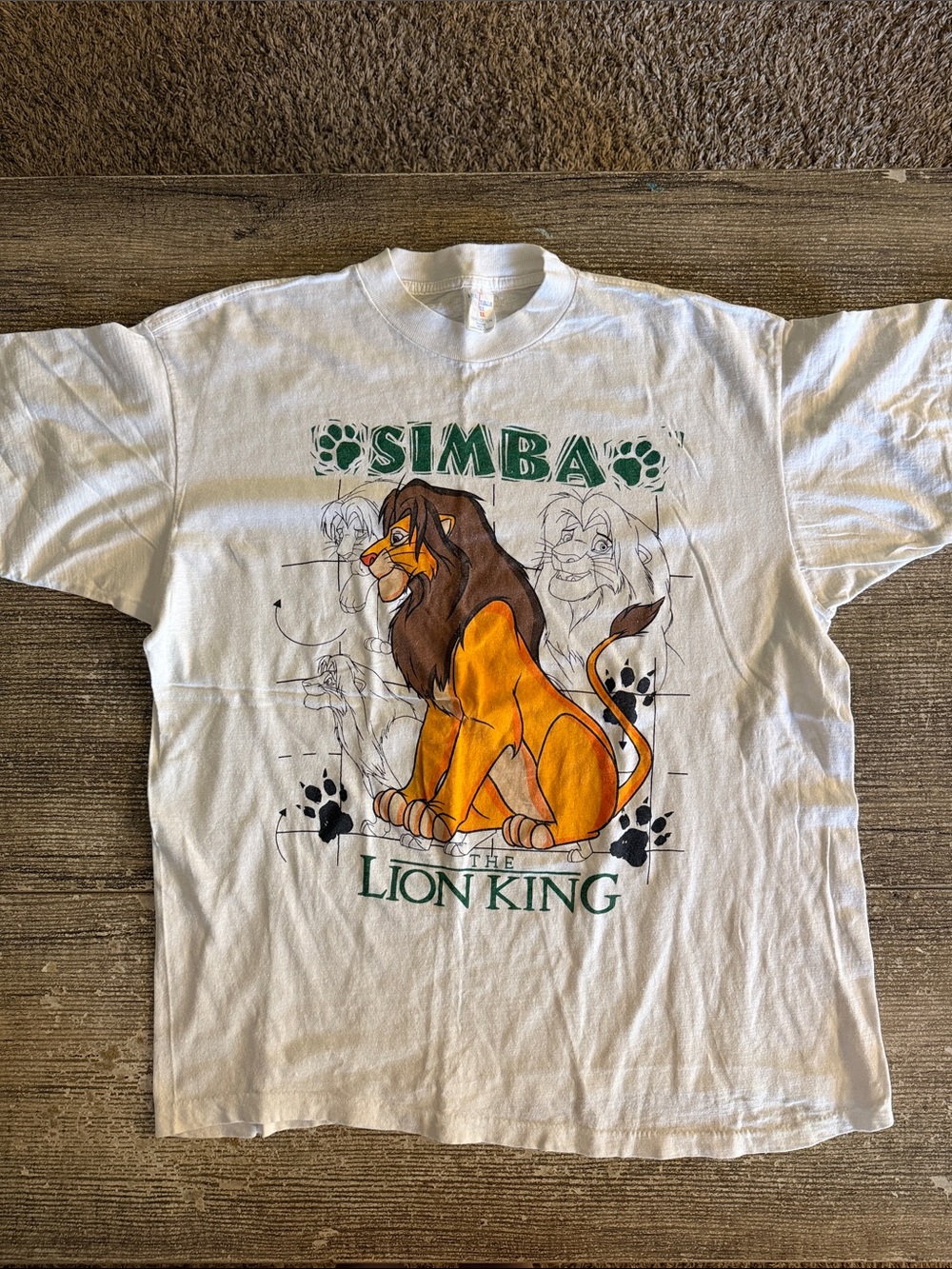 Disney vintage Lion king Simba sketch t-shirt